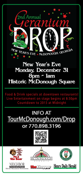 Geranium Drop New Year's Eve | McDonough, Ga