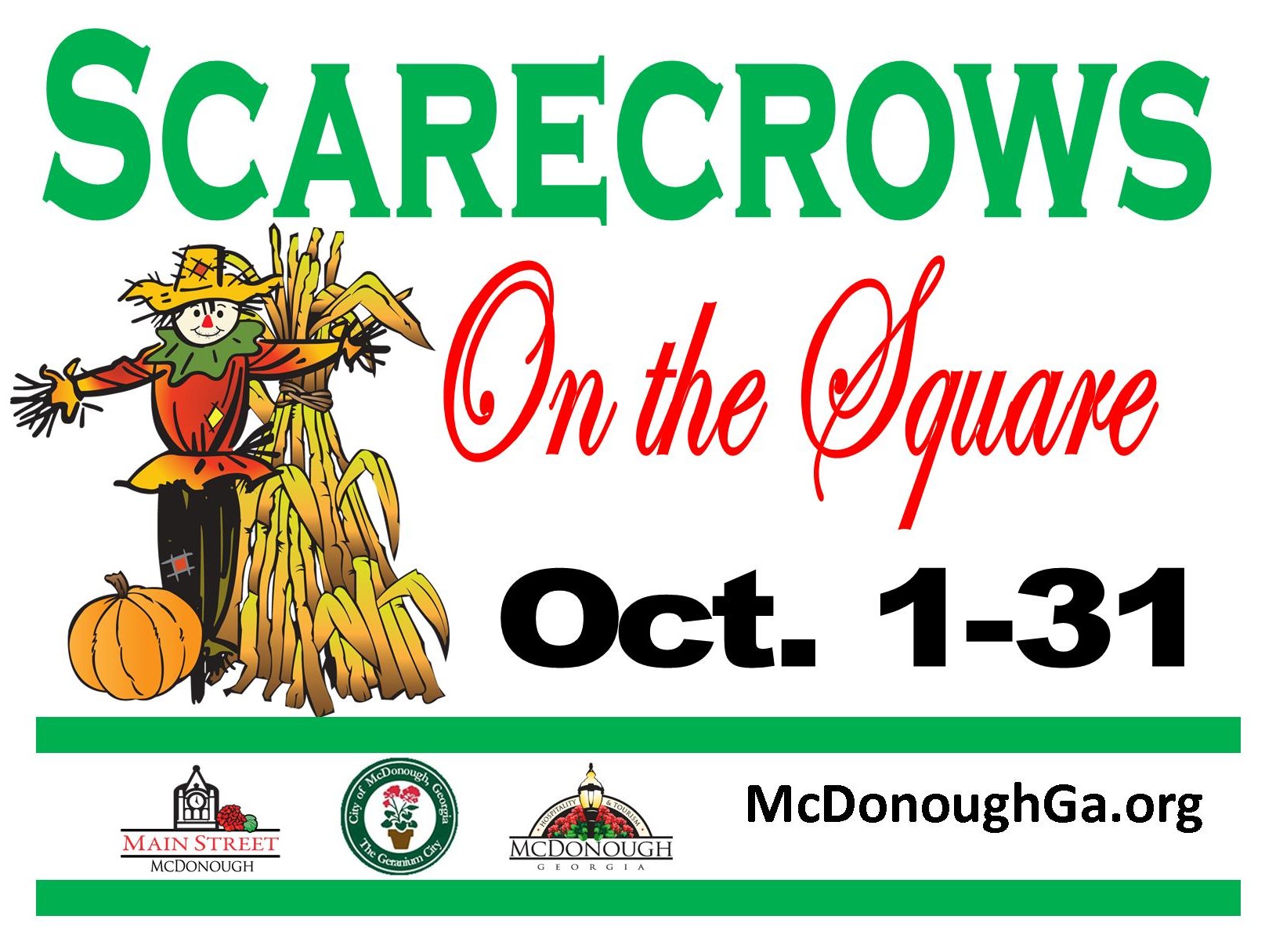 Scarecrows are coming to town! Visit McDonough