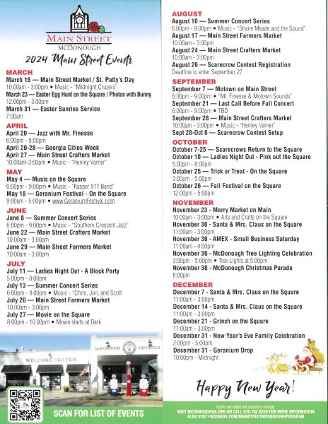 McDonough Main Street Events