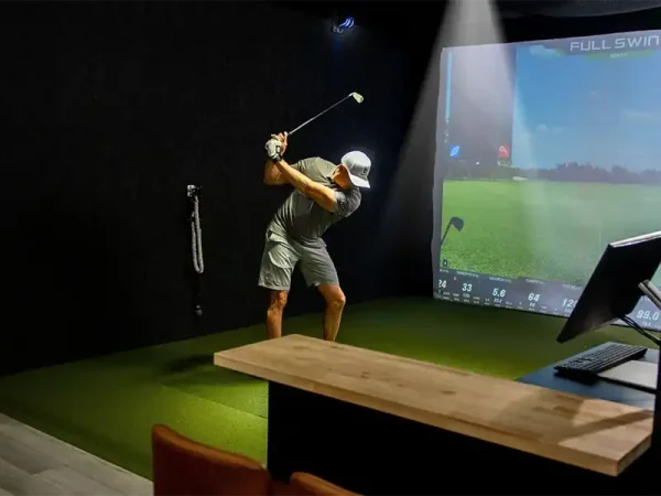 playing golf at the back nine