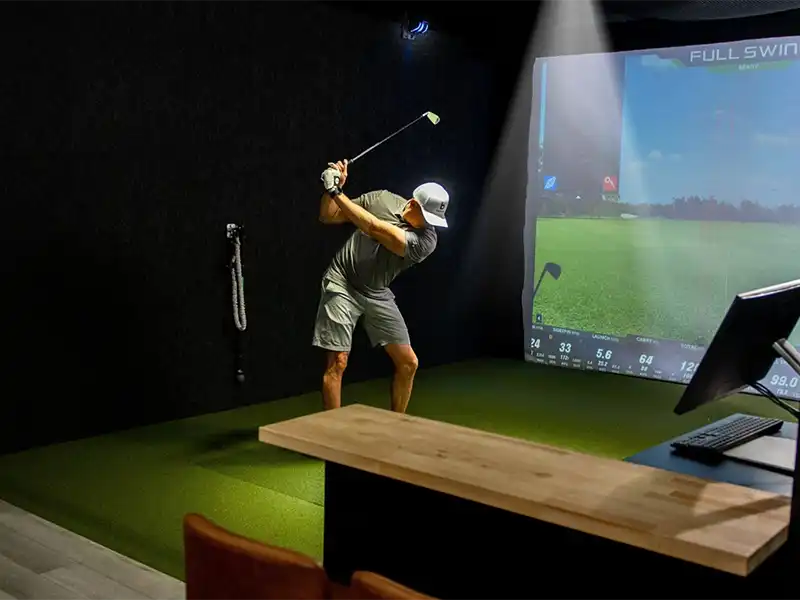 playing golf at the back nine